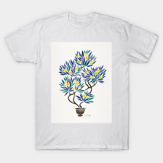 Lemon Bonsai Orange T-Shirt by CatCoq